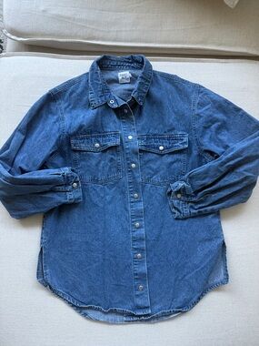 Princess Polly Medium Blue Denim Button Shirt